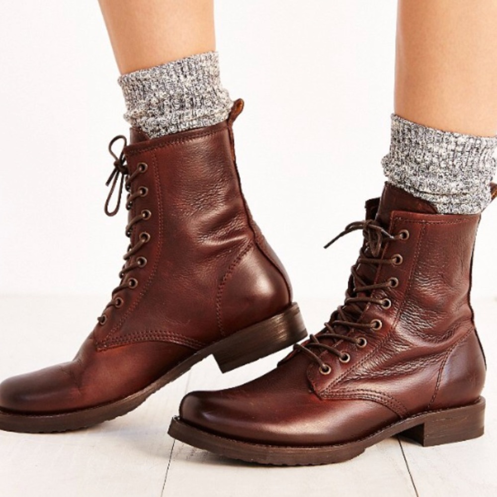 Frye Veronica combat boots. Size 8.5. - Picture 1 of 8